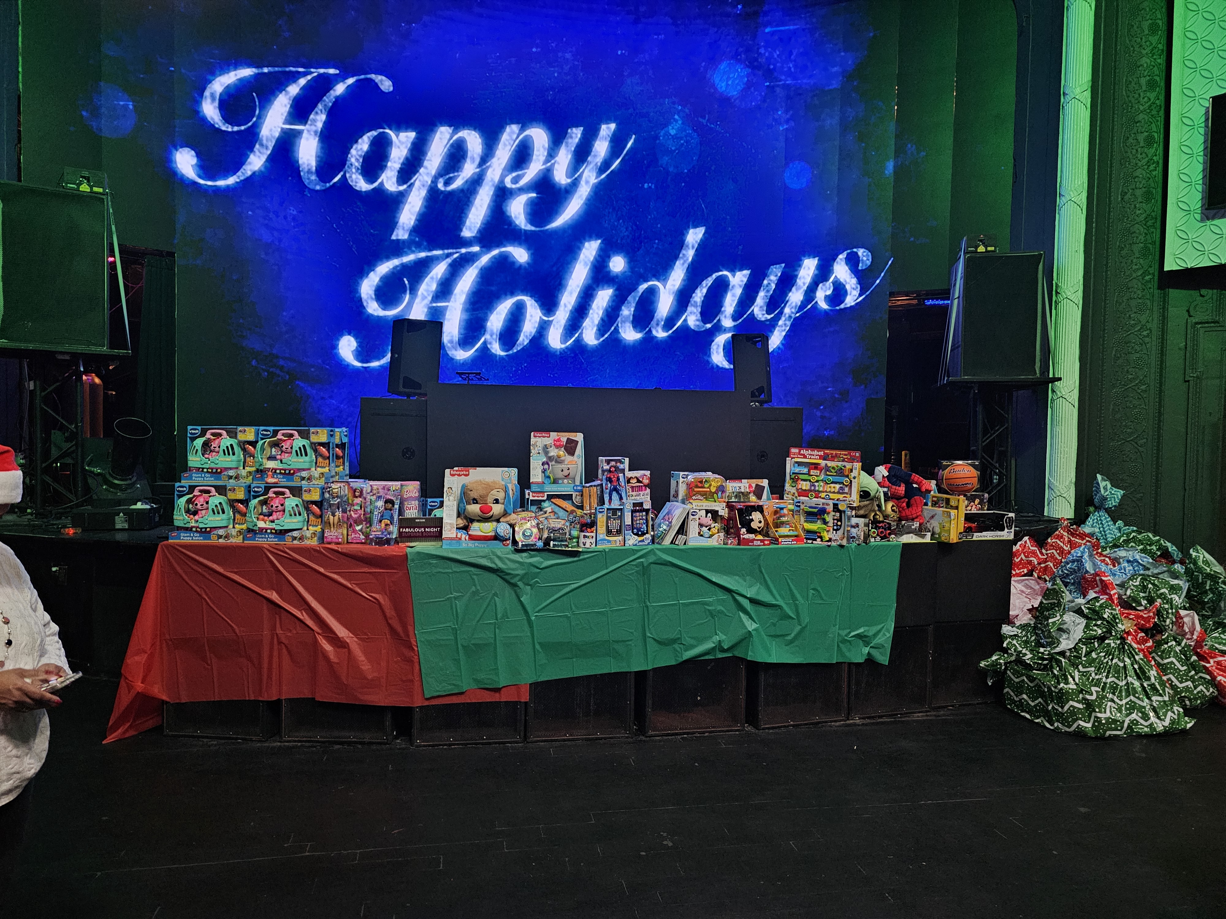 photo of gifts and backdrop